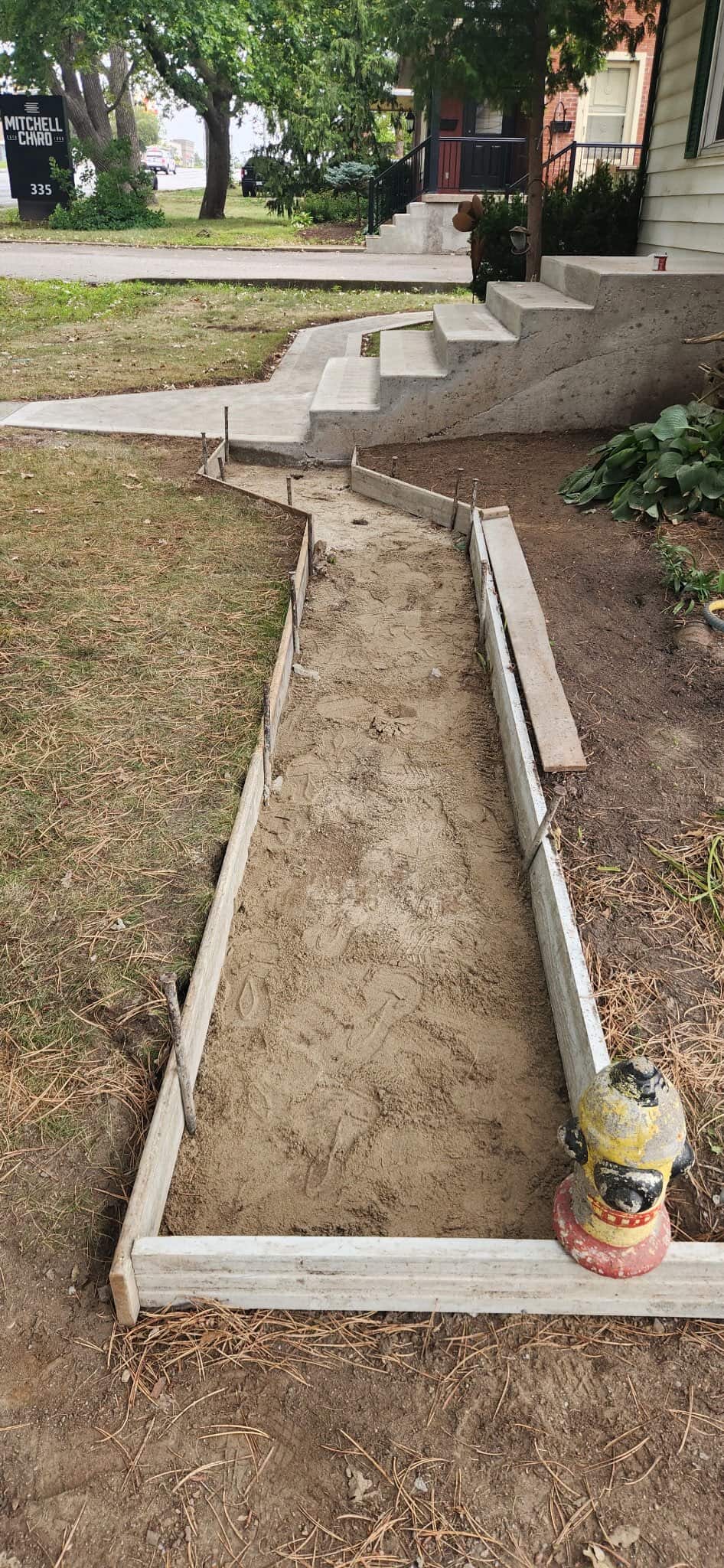 Backyard before turf installation